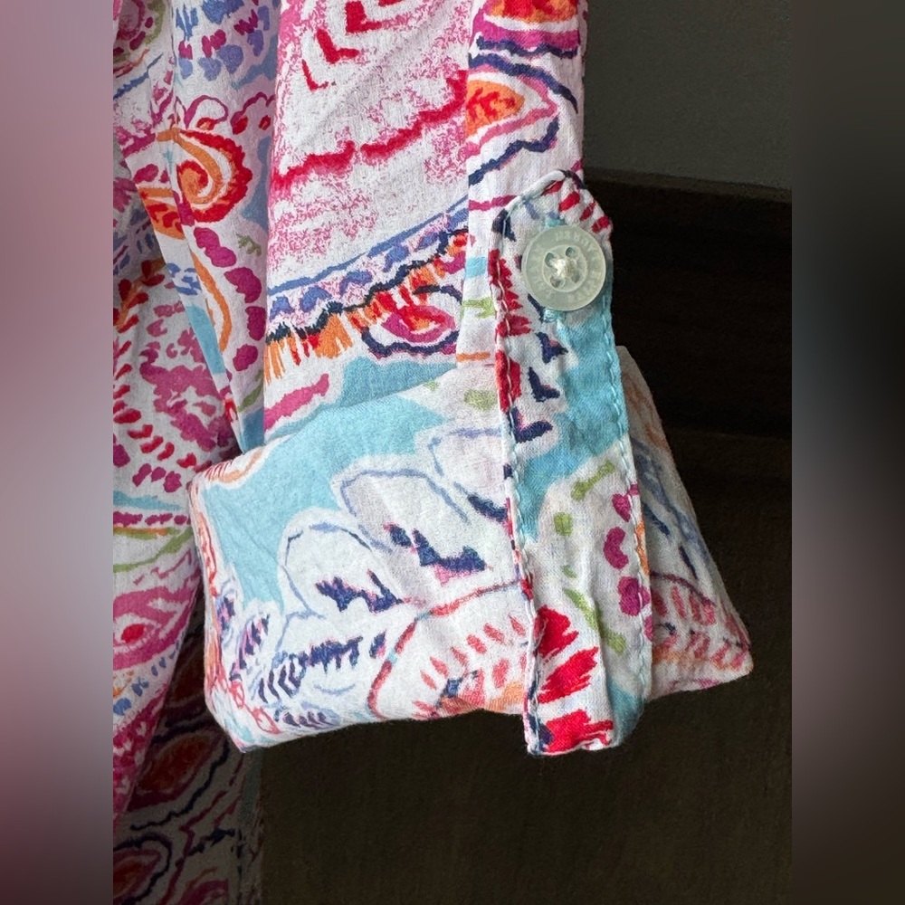 Ralph Lauren Pink and Blue Paisley Blouse MP - Picture 5 of 9